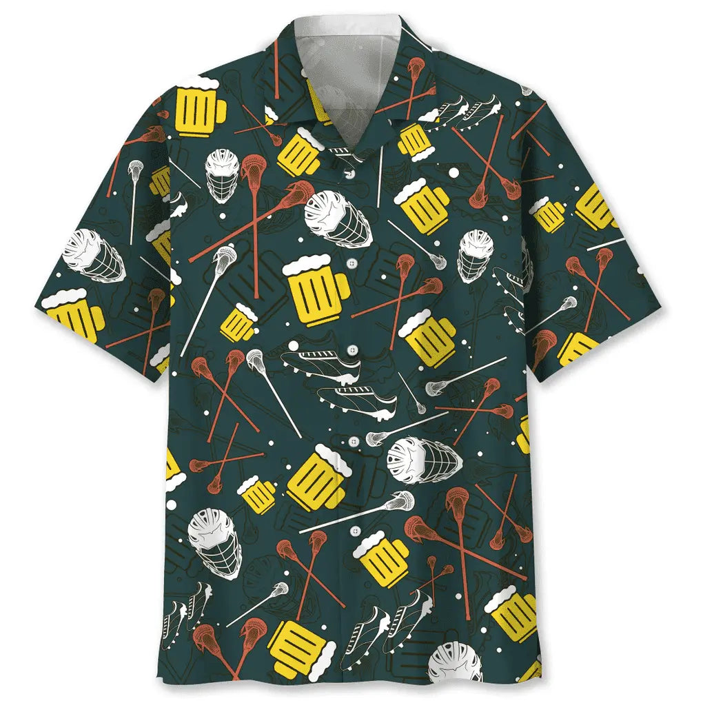 Hawaiian Shirt / Adults / S Lacrosse Beer Hawaiian Shirt
