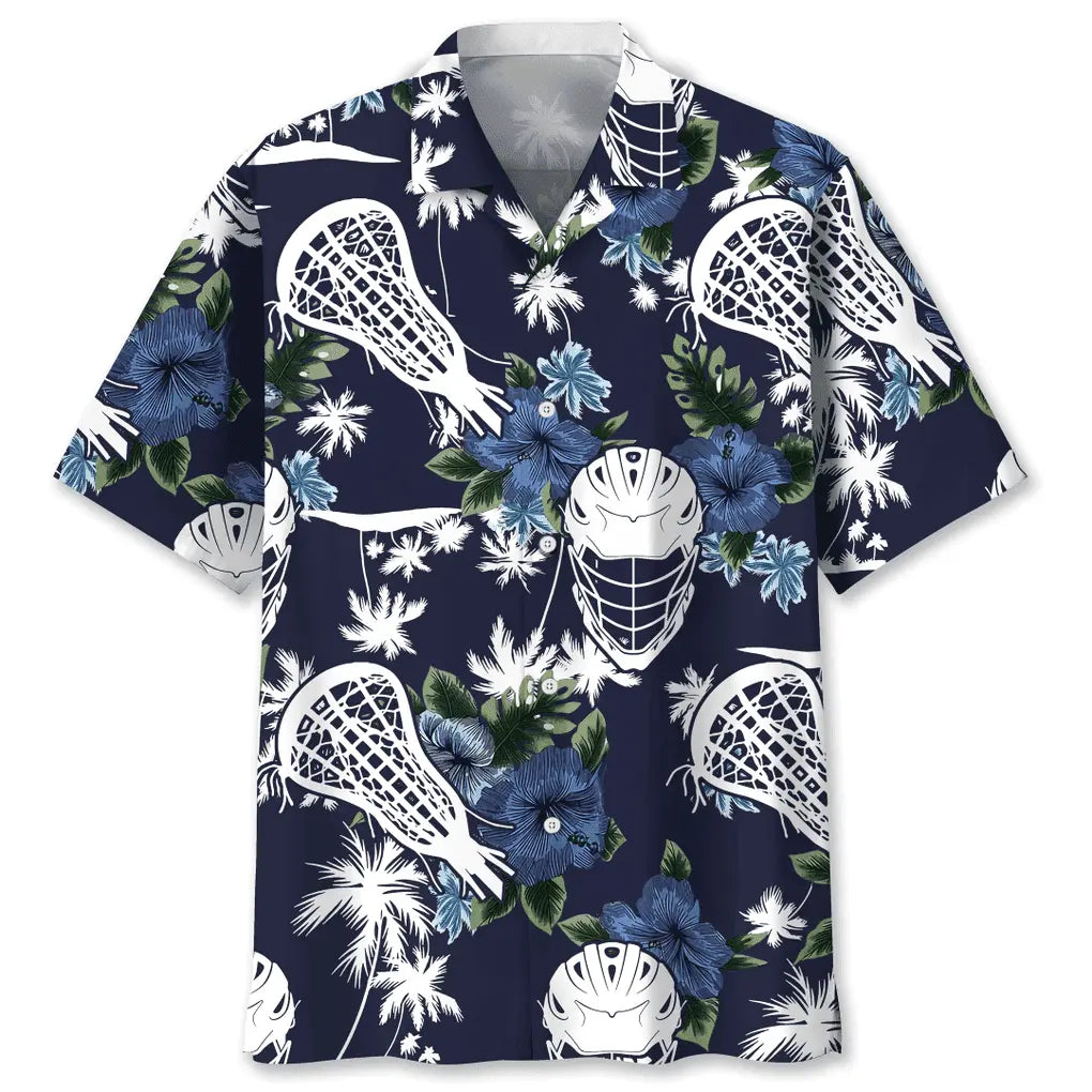 Hawaiian Shirt / Adults / S Lacrosse Blue Nature Hawaiian Shirt