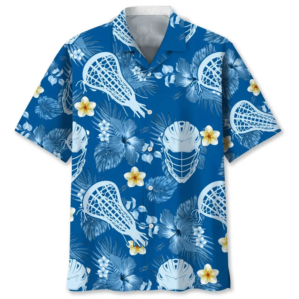 Hawaiian Shirt / Adults / S Lacrosse Blue Nature Hawaiian Shirt