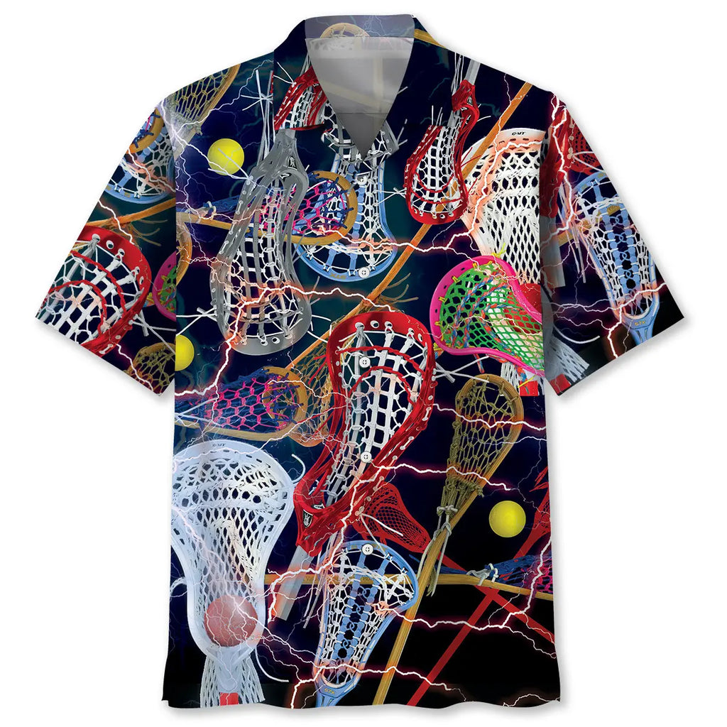 Hawaiian Shirt / Adults / S Lacrosse Color Hawaiian Shirt