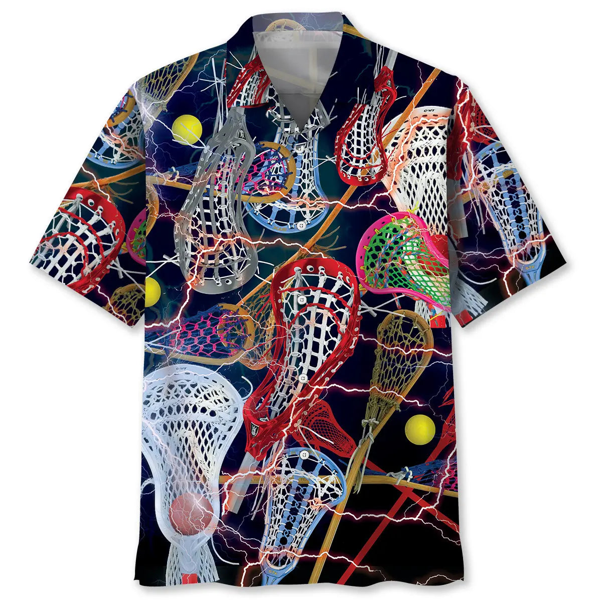 Hawaiian Shirt / Adults / S Lacrosse Color Hawaiian Shirt