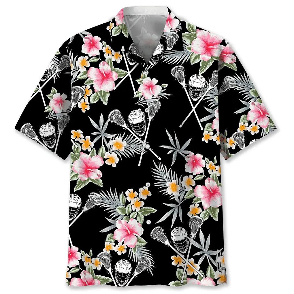 Hawaiian Shirt / Adults / S Lacrosse Flower Hawaiian Shirt