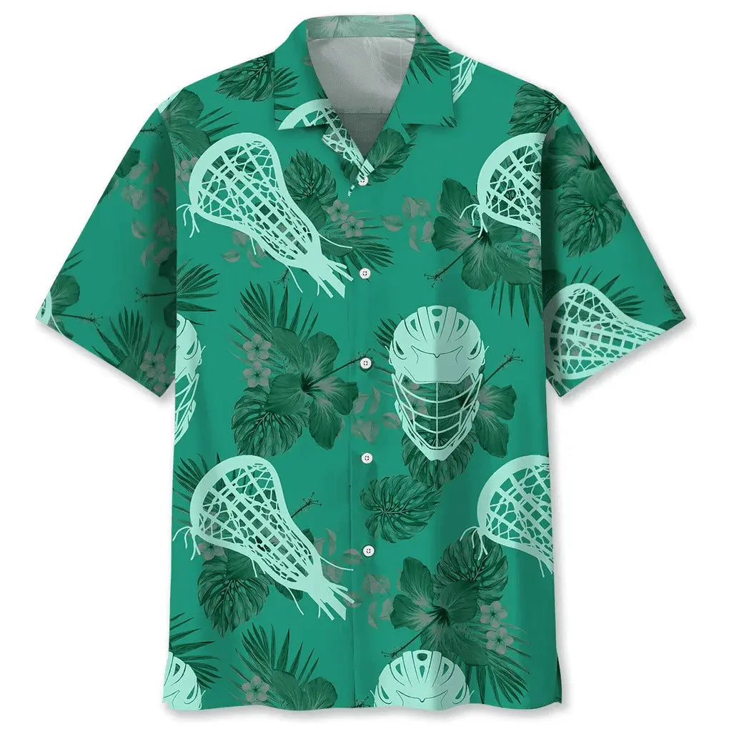 Hawaiian Shirt / Adults / S Lacrosse Kelly Green Hawaiian Shirt