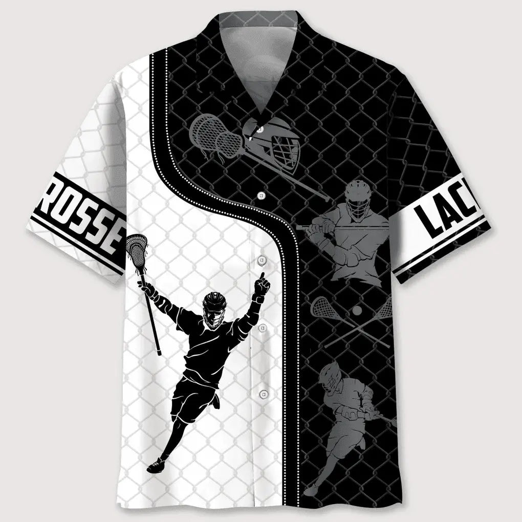 Hawaiian Shirt / Adults / S Lacrosse Mesh Pattern Hawaiian Shirt
