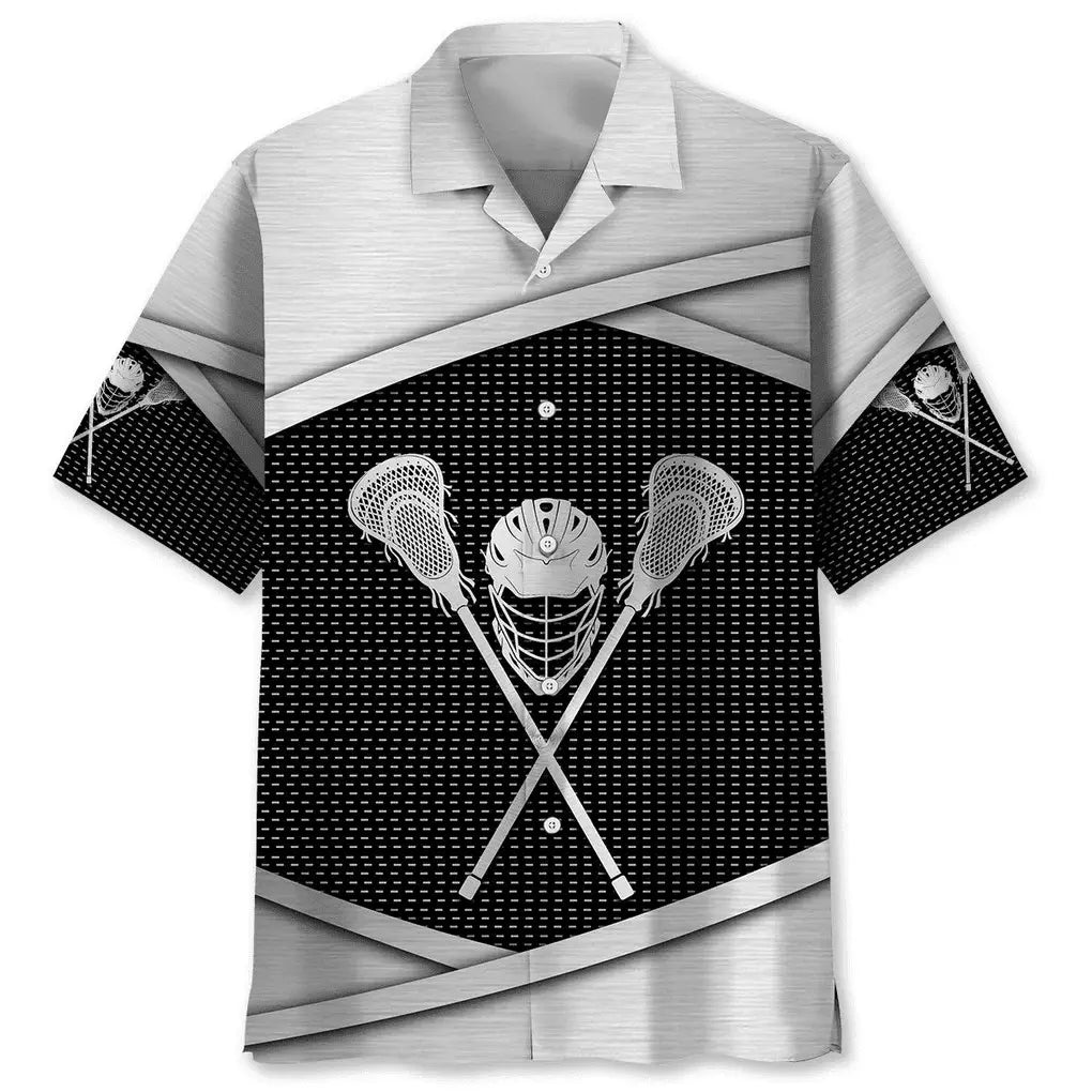 Hawaiian Shirt / Adults / S Lacrosse Mesh Pattern Seamless Hawaiian Shirt