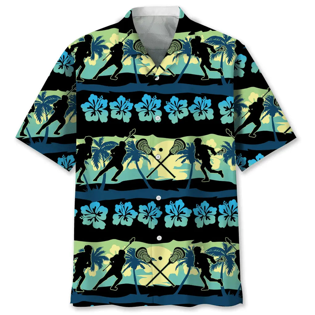 Hawaiian Shirt / Adults / S Lacrosse Nature Beach Hawaiian Shirt
