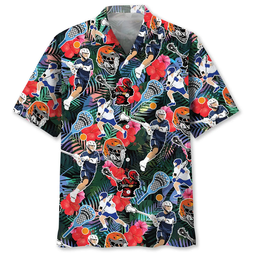 Hawaiian Shirt / Adults / S Lacrosse Tropical Hawaiian Shirt