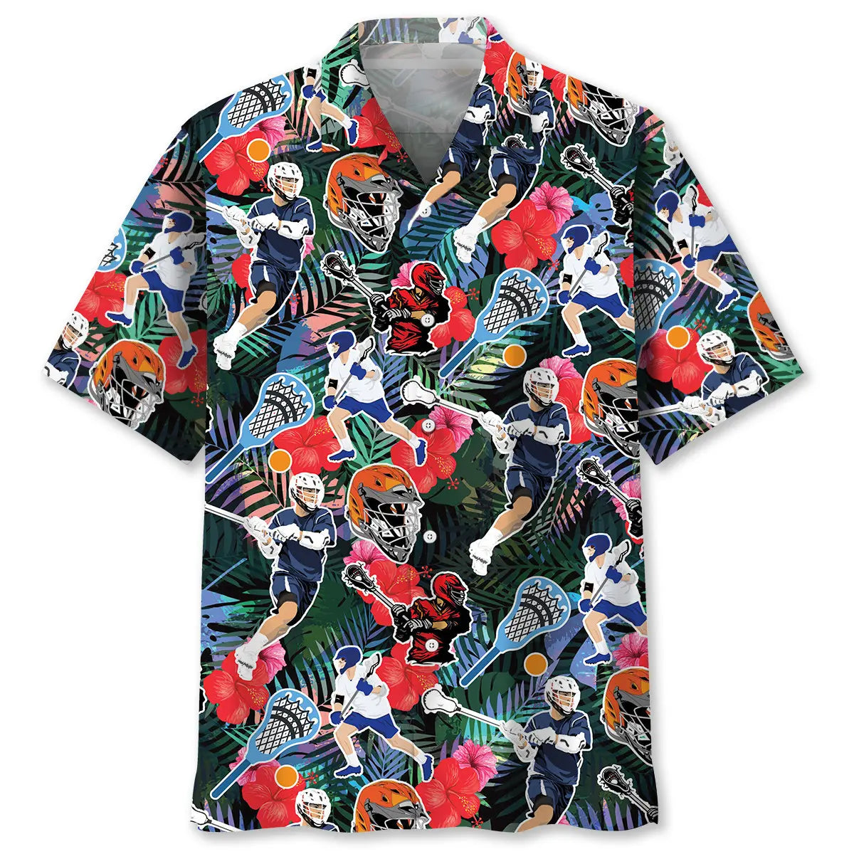Hawaiian Shirt / Adults / S Lacrosse Tropical Hawaiian Shirt