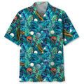 Hawaiian Shirt / Adults / S Lacrosse Tropical Leaves Hawaiian Shirt