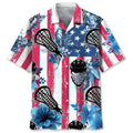 Hawaiian Shirt / Adults / S Lacrosse Usa Nature Hawaiian Shirt