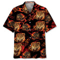 Hawaiian Shirt / Adults / S Leopard Fire Hawaiian Shirt