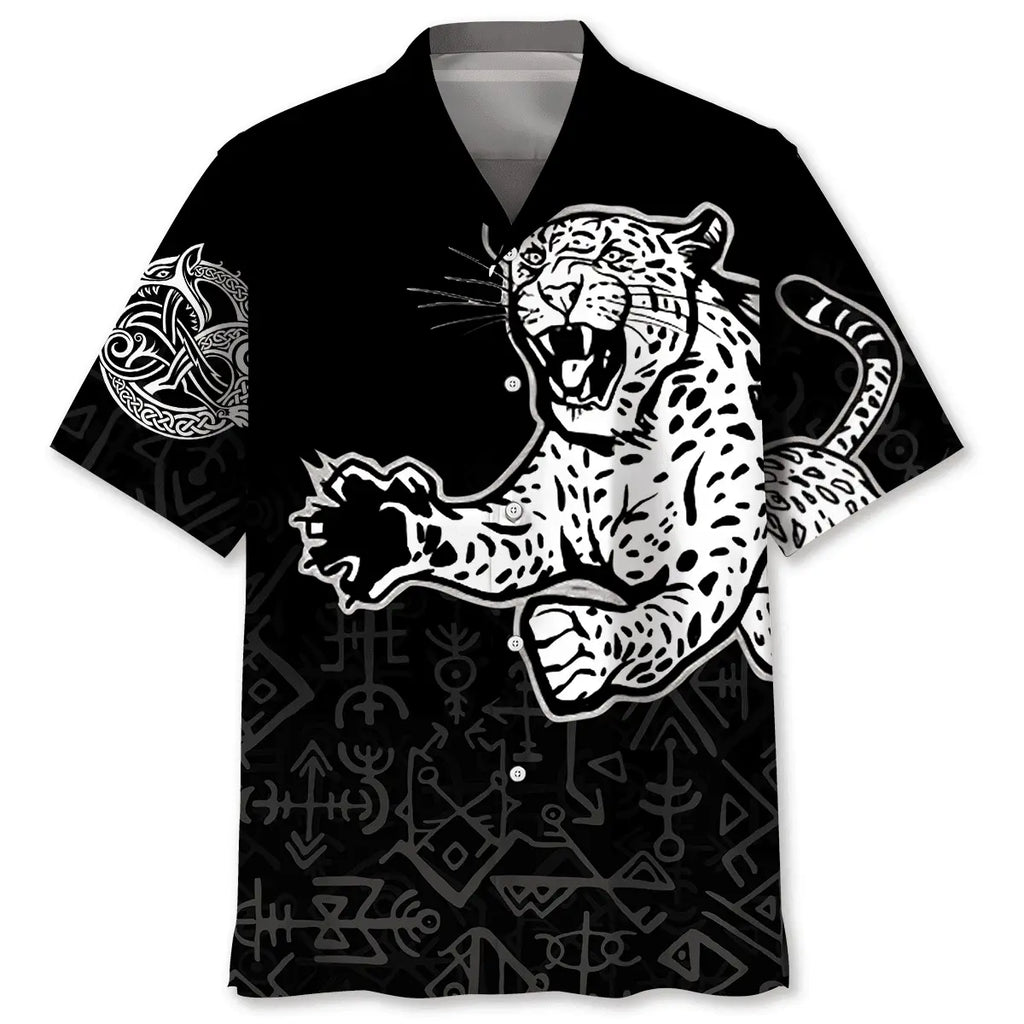Hawaiian Shirt / Adults / S Leopard Tattoo Hawaiian Shirt