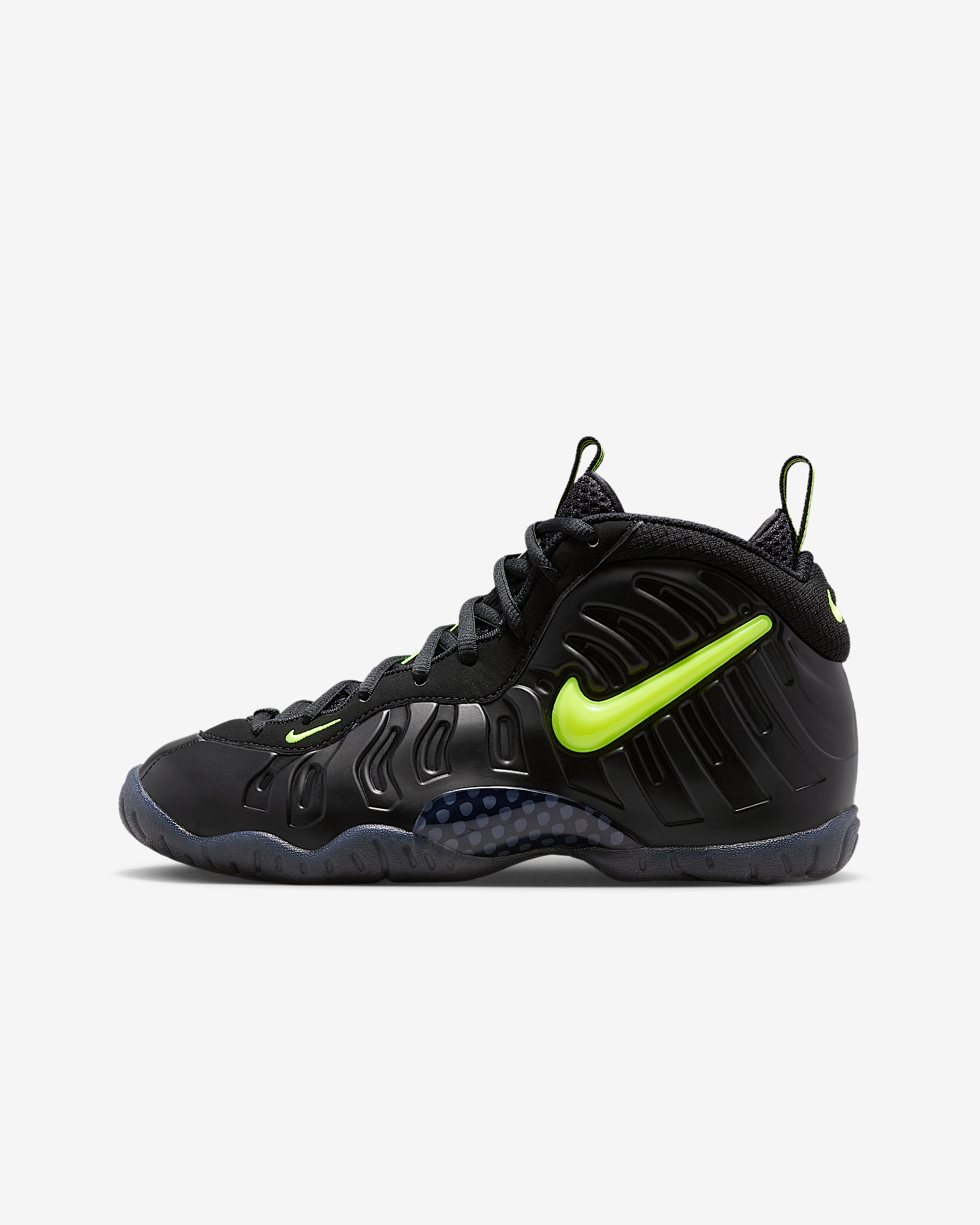 Nike Little Posite Pro Black Voltage Yellow IQ7230-001