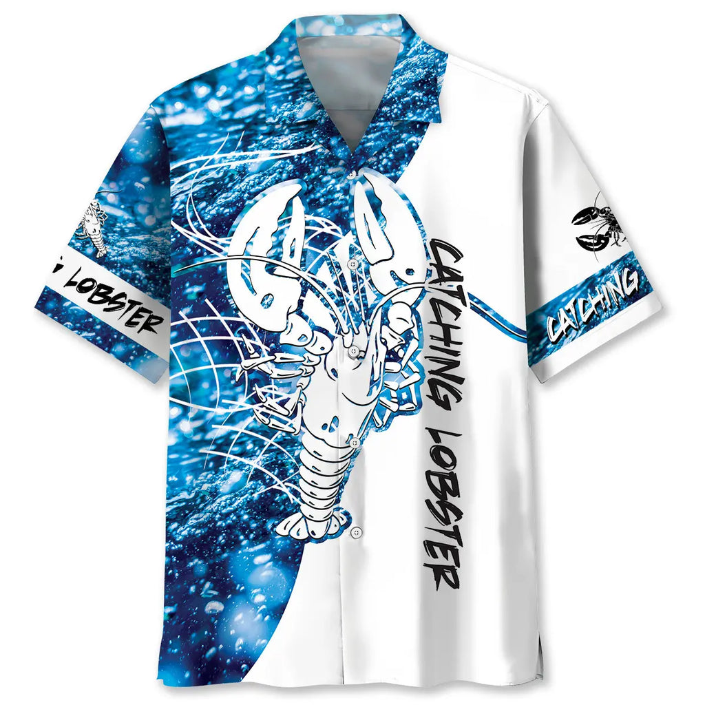 Hawaiian Shirt / Adults / S Lobster Blue Hawaiian Shirt
