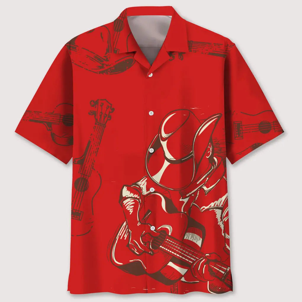 Hawaiian Shirt / Adults / S Love Guitar Hawaiian Shirt