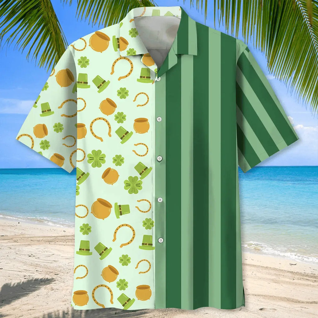 Lucky Green Irish St.Patrick Day Hawaiian Shirt