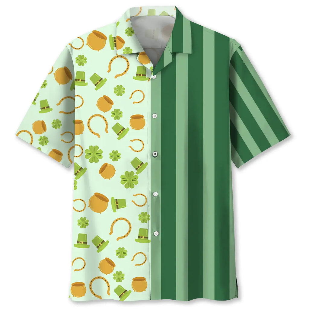 Hawaiian Shirt / Adults / S Lucky Green Irish St.Patrick Day Hawaiian Shirt