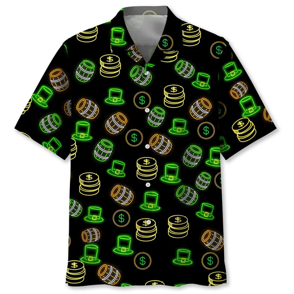 Hawaiian Shirt / Adults / S Lucky Neon Green St.Patrick Day Hawaiian Shirt
