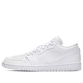 Jordan 1 Low Triple White Leather Sneakers (2019) – 553558-111