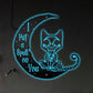 Halloween Skeleton Cat - Led Light Metal - Owls Matrix LTD