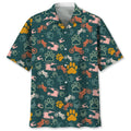 Hawaiian Shirt / Adults / S Motocross And Dog Hawaiian Shirt
