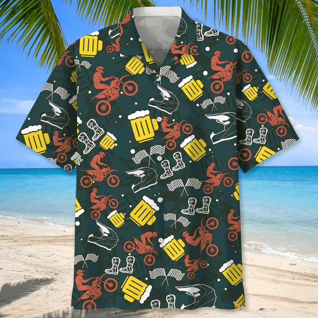 Motocross Beer Hawaiian Shirt