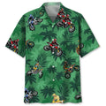 Hawaiian Shirt / Adults / S motocross green tropical hawaiian shirt