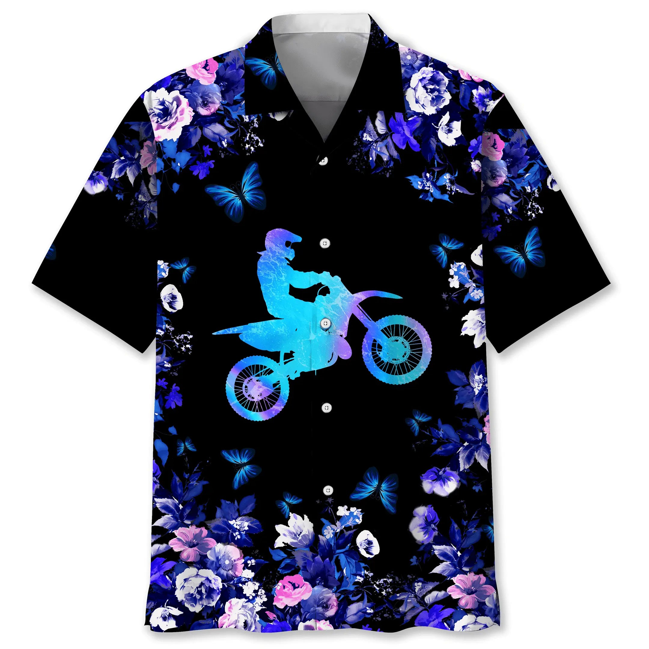 Hawaiian Shirt / Adults / S Motocross Hawaiian Nature Hawaiian Shirt