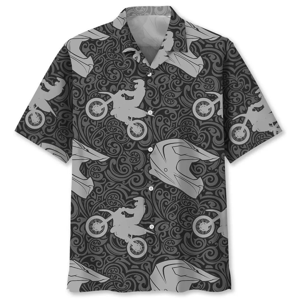 Hawaiian Shirt / Adults / S Motocross Pattern Hawaiian Shirt