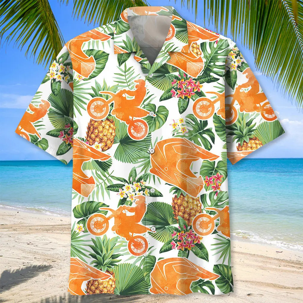 Motocross Pineapple Tropical Hawaiian Shirt