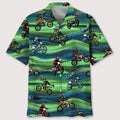 Hawaiian Shirt / Adults / S motocross seamless pattern hawaiian shirt