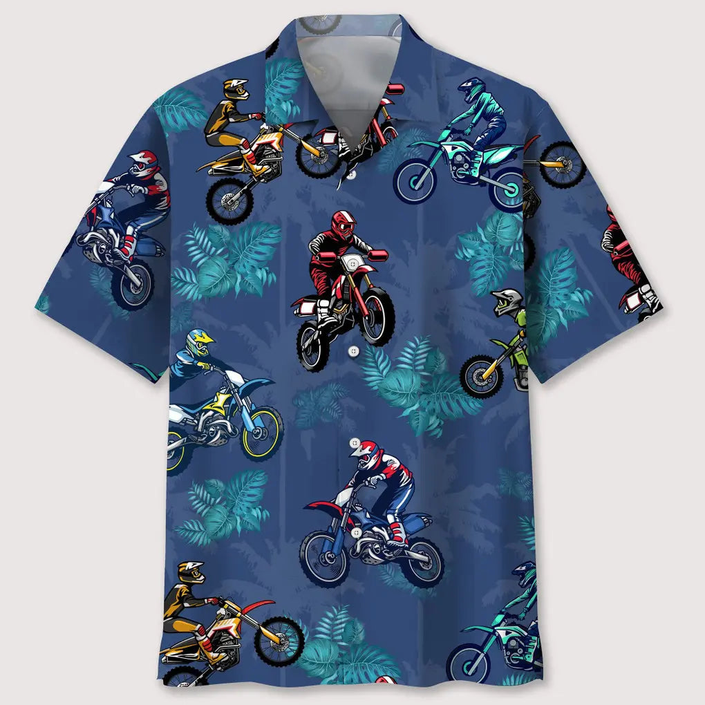 Hawaiian Shirt / Adults / S motocross tropical coconut hawaiian shirt