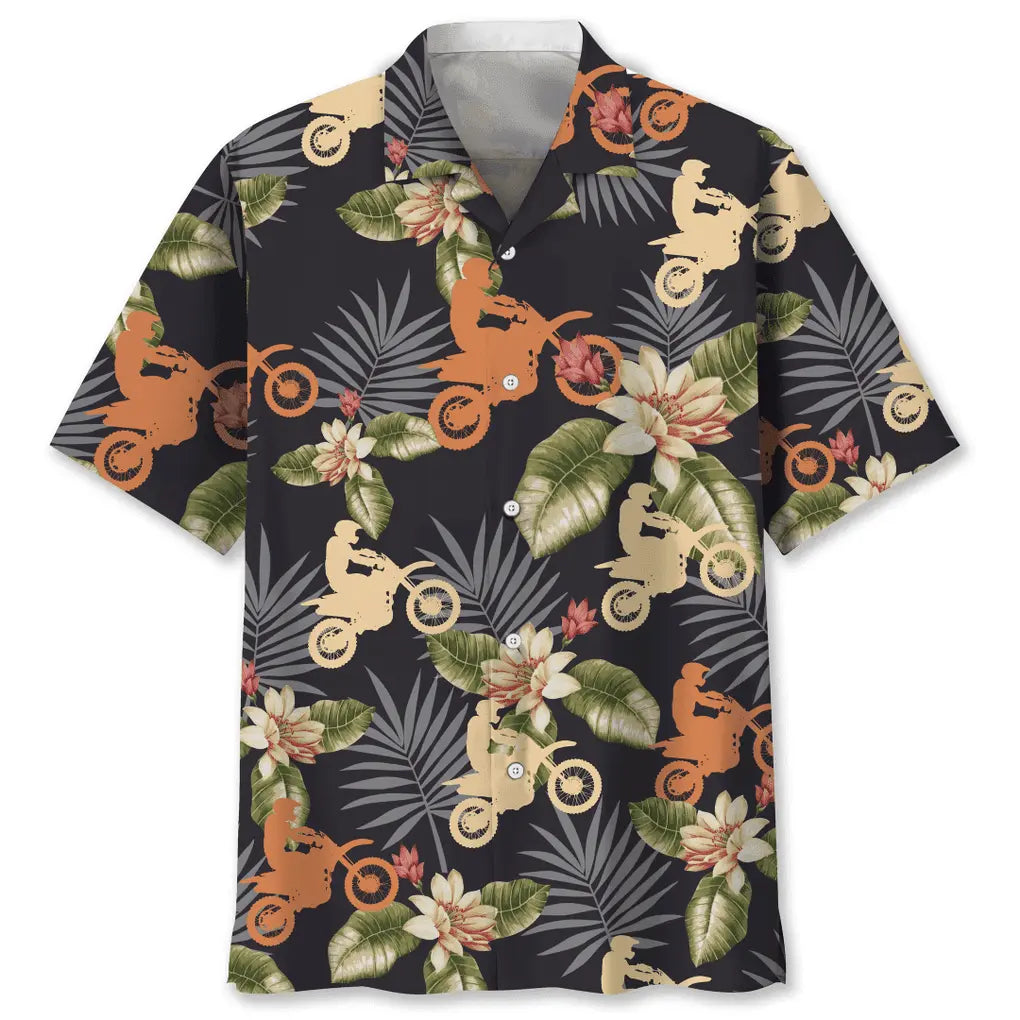 Hawaiian Shirt / Adults / S Motocross Tropical Hawaiian Shirt