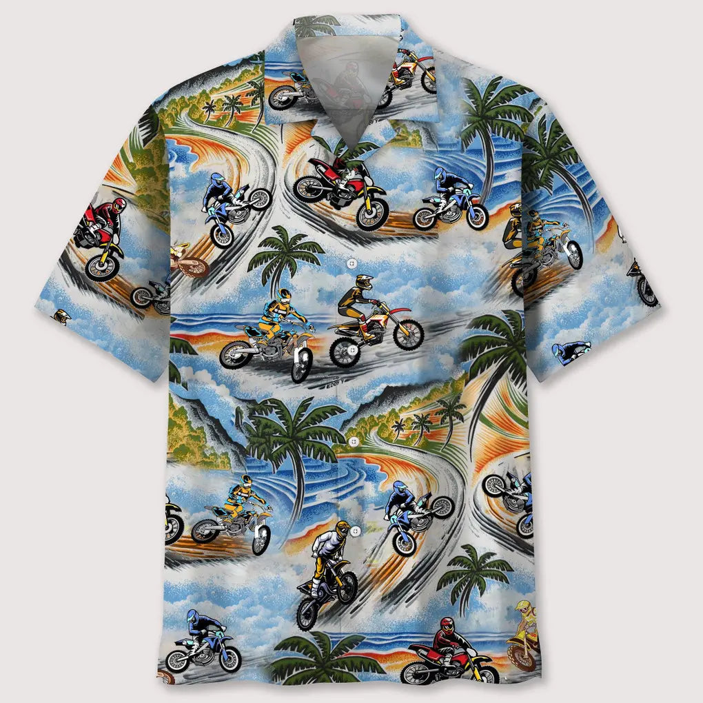 Hawaiian Shirt / Adults / S Motocross Vintage Hawaiian Shirt