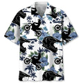 Hawaiian Shirt / Adults / S Motocross White Nature Hawaiian Shirt