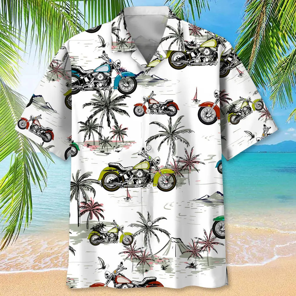 Motorcycle Coconut Hawaiian Shirt