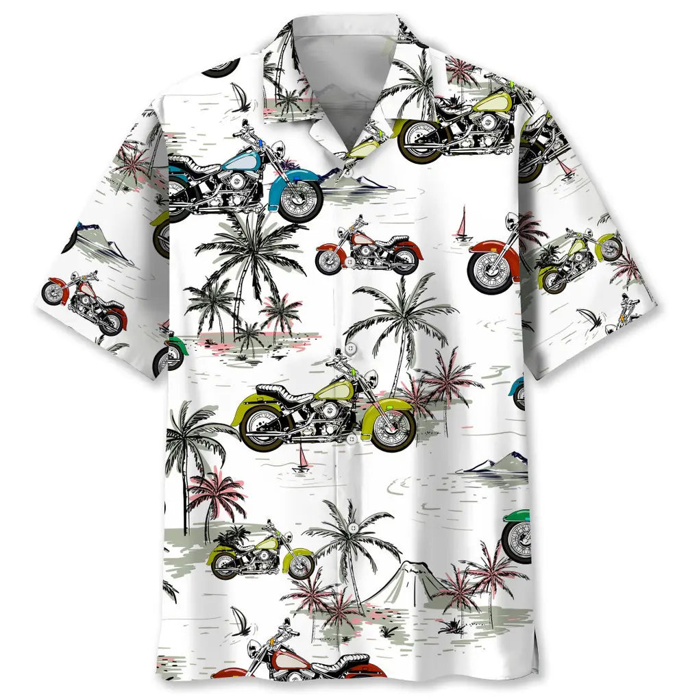 Hawaiian Shirt / Adults / S Motorcycle Coconut Hawaiian Shirt