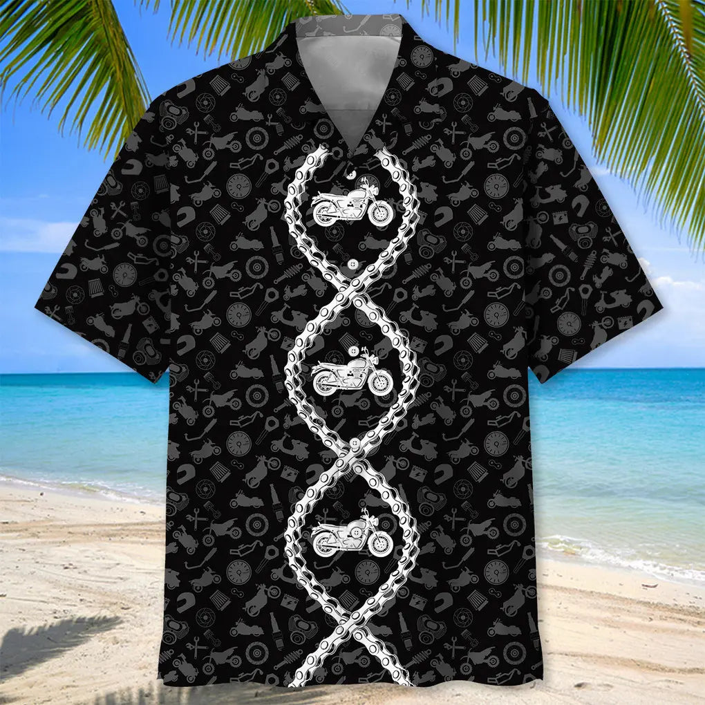 Motorcycle Dna Hawaiian Shirt