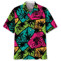 Hawaiian Shirt / Adults / S Mountain Bike Beach Color Hawaiian Shirt