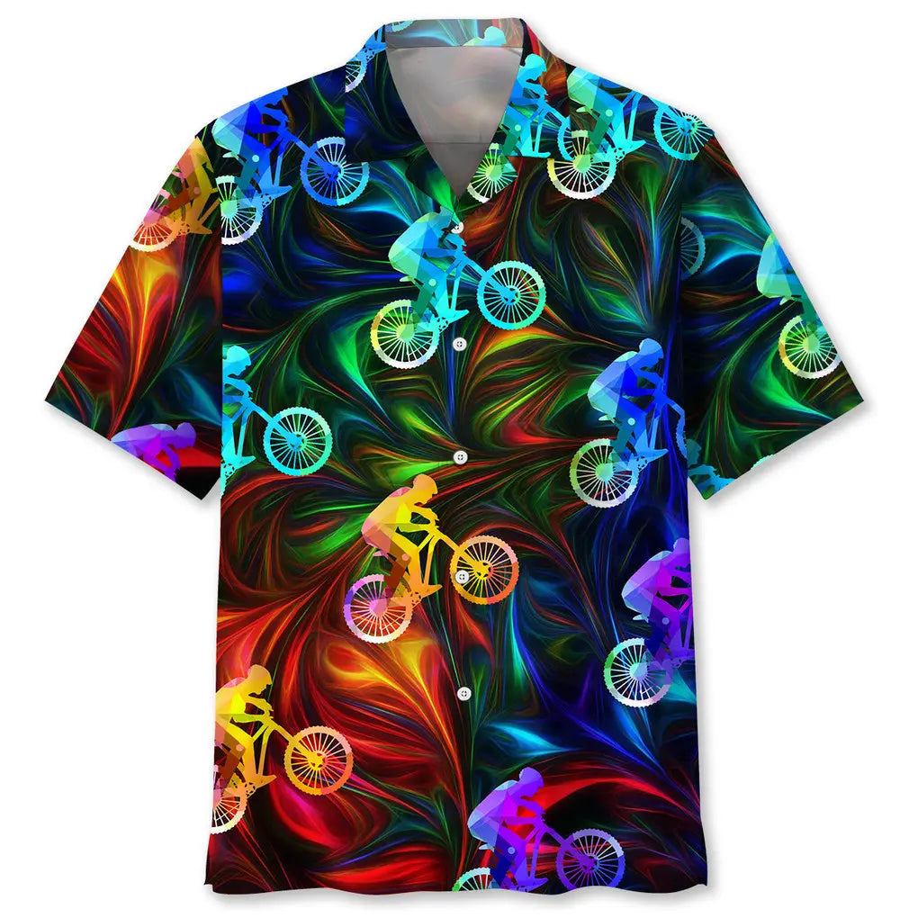 Hawaiian Shirt / Adults / S Mountain Bike Color Hawaiian Shirt