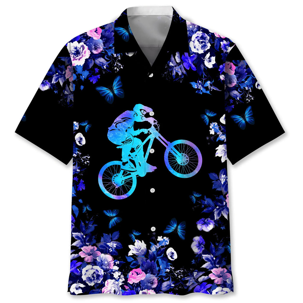 Hawaiian Shirt / Adults / S Mountain Bike Hawaiian Nature Hawaiian Shirt