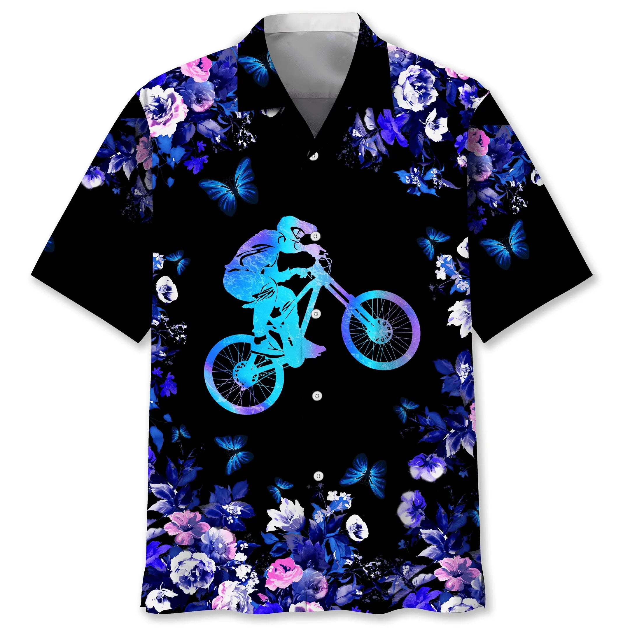 Hawaiian Shirt / Adults / S Mountain Bike Hawaiian Nature Hawaiian Shirt