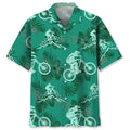 Hawaiian Shirt / Adults / S Mountain Bike Kelly Green Hawaiian Shirt