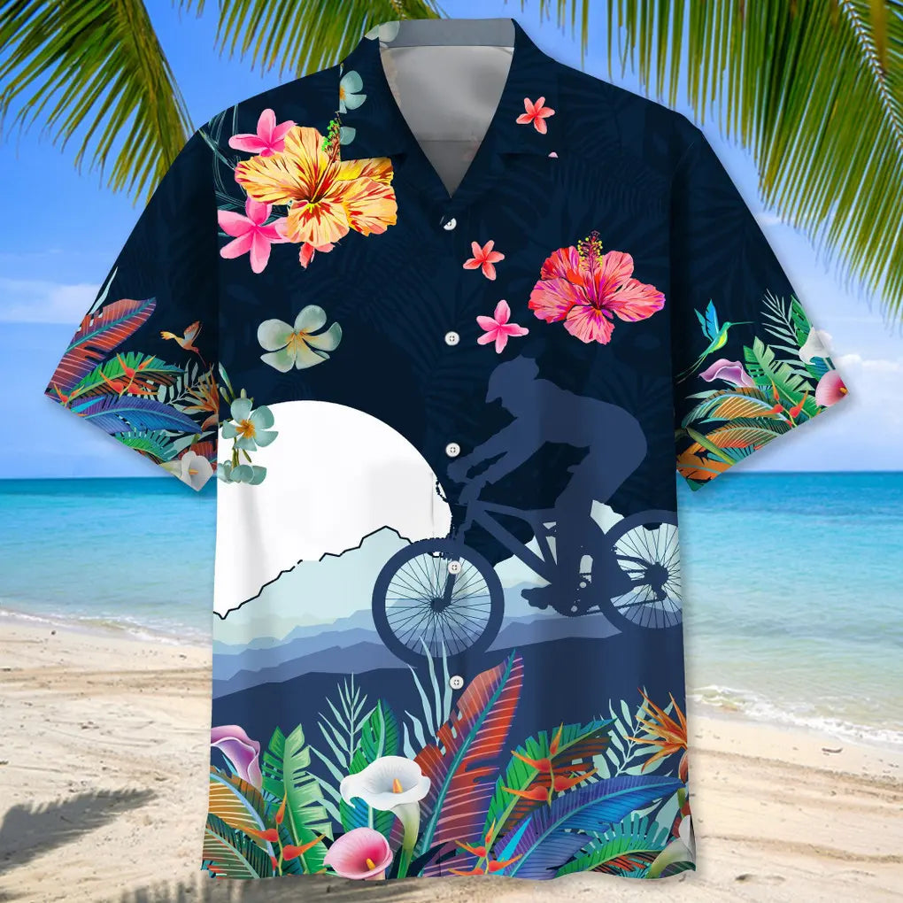 Mountain Bike Love Tropical Hawaiian Shirt