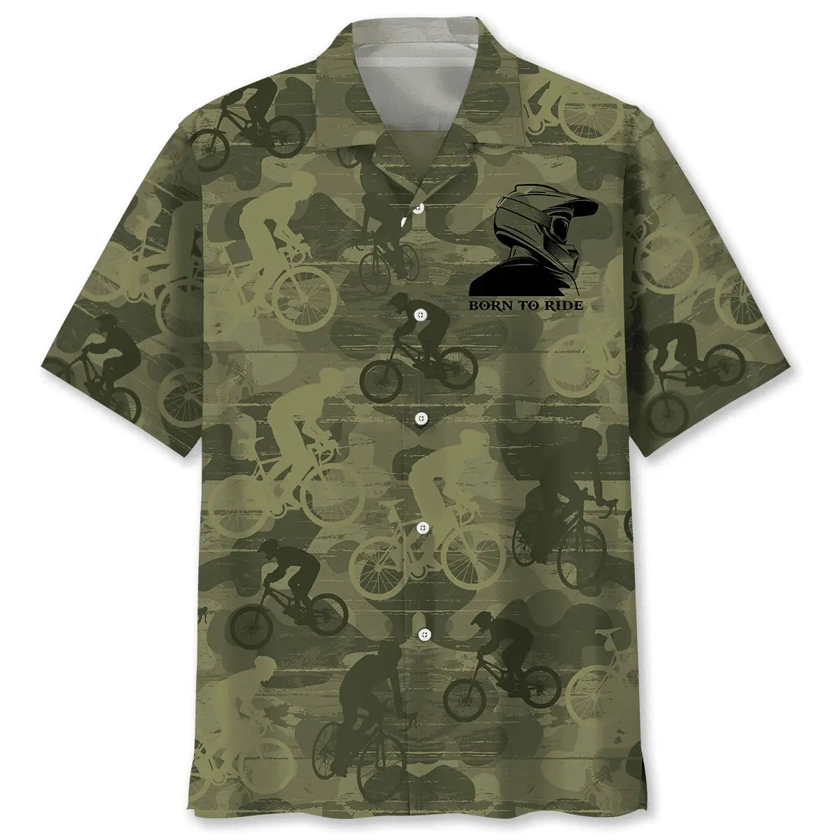 Hawaiian Shirt / Adults / S Mountain Bike Ride Hawaiian Shirt