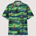 Hawaiian Shirt / Adults / S Mountain Bike Seamless Pattern Hawaiian Shirt
