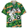Hawaiian Shirt / Adults / S Mountain Bike Tropical Hawaiian Shirt