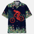 Hawaiian Shirt / Adults / S Mountain Bike Tropical Leaf Hawaiian Shirt