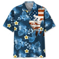 Hawaiian Shirt / Adults / S Mountain Bike Usa Blue Tropical Hawaiian Shirt