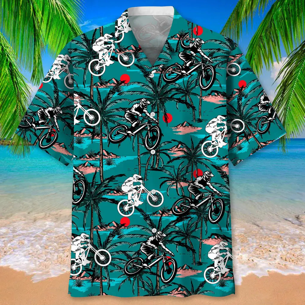 Mountain Bike Vintage Hawaiian Shirt